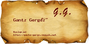 Gantz Gergő névjegykártya